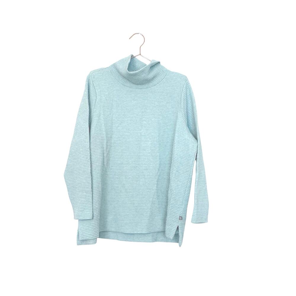T by talbots bubble jacquard quilted mock neck pullover 2X petite